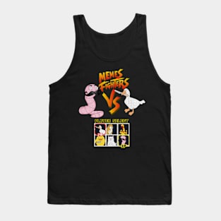 Memes Fighters | Worm with a mustache vs Goose with knife Tank Top